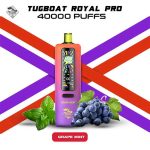 Tugboat Royal Pro Disposable 40K Puffs Grape Mint - تاجبوت ديسبوزابل 40 الف بف عنب نعناع
