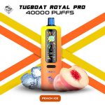 Tugboat Royal Pro Disposable 40K Puffs Peach Ice - تاجبوت ديسبوزابل 40 الف بف خوخ ايس