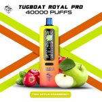 Tugboat Royal Pro Disposable 40K Puffs Two Apple CranBerry - تاجبوت ديسبوزابل 40 الف بف تفاحتين توت برى