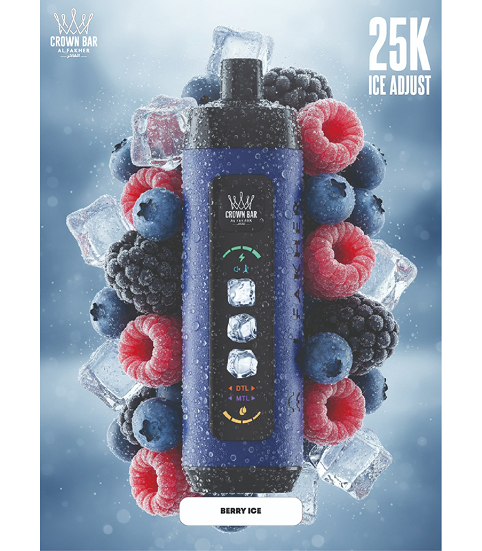WhatsApp Image 2025-11-01 at 3.30.12 PM Crown Bar Al Fakher 25K Puff Ice Control Berry Ice - كراون بار الفاخر 25 ألف بف أيس كنترول بيرى أيس - Image 1
