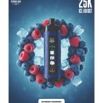Crown Bar Al Fakher 25K Puff Ice Control Blueberry Raspberry - كراون بار الفاخر 25 ألف بف أيس كنترول بلوبيرى راسبيرى