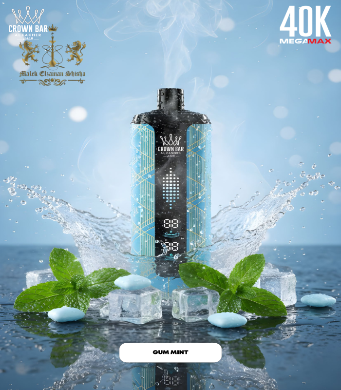 AF 40K MEGAMAX-4 Al fakher Mega Max 40k Disposable gum mint \ علكه نعناع - Image 1